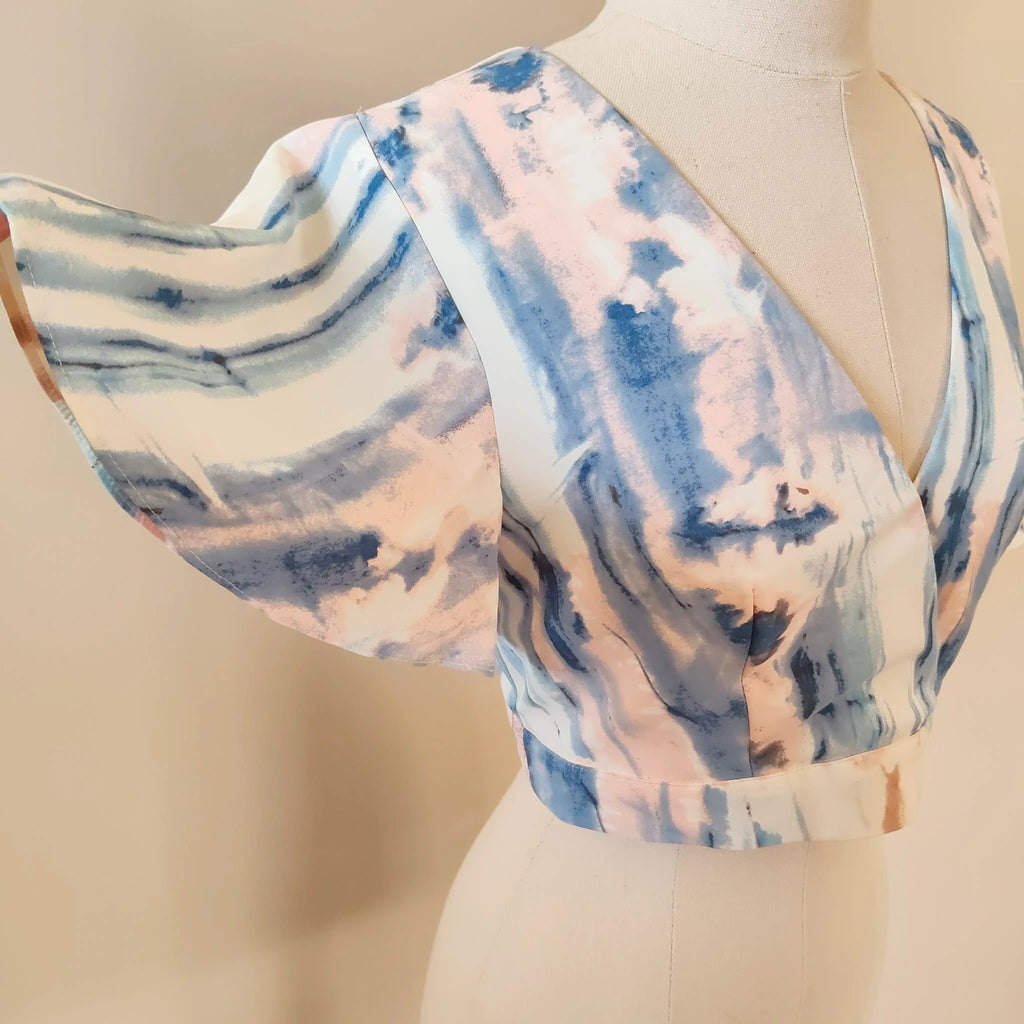 Blue/Pink/White Crop Top - Style State