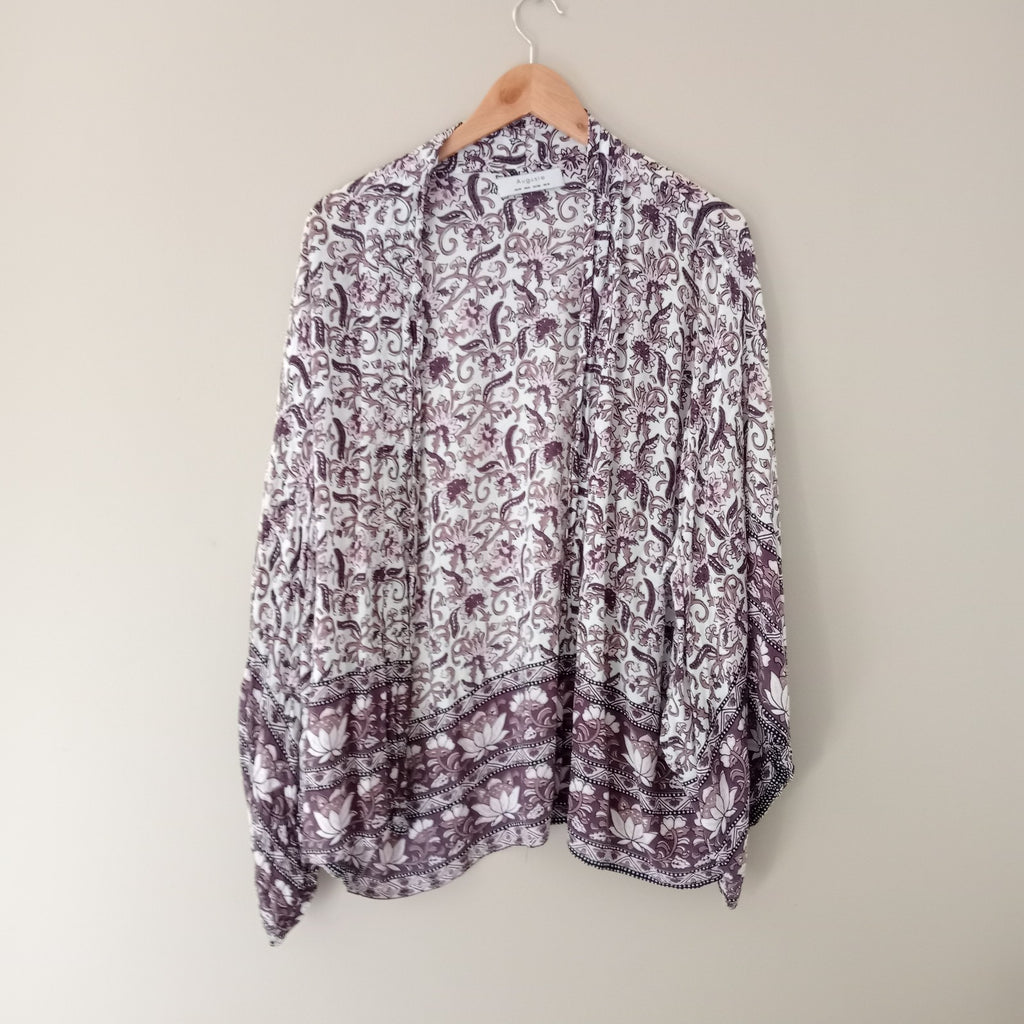 Purple Floral Kimono - Auguste The label