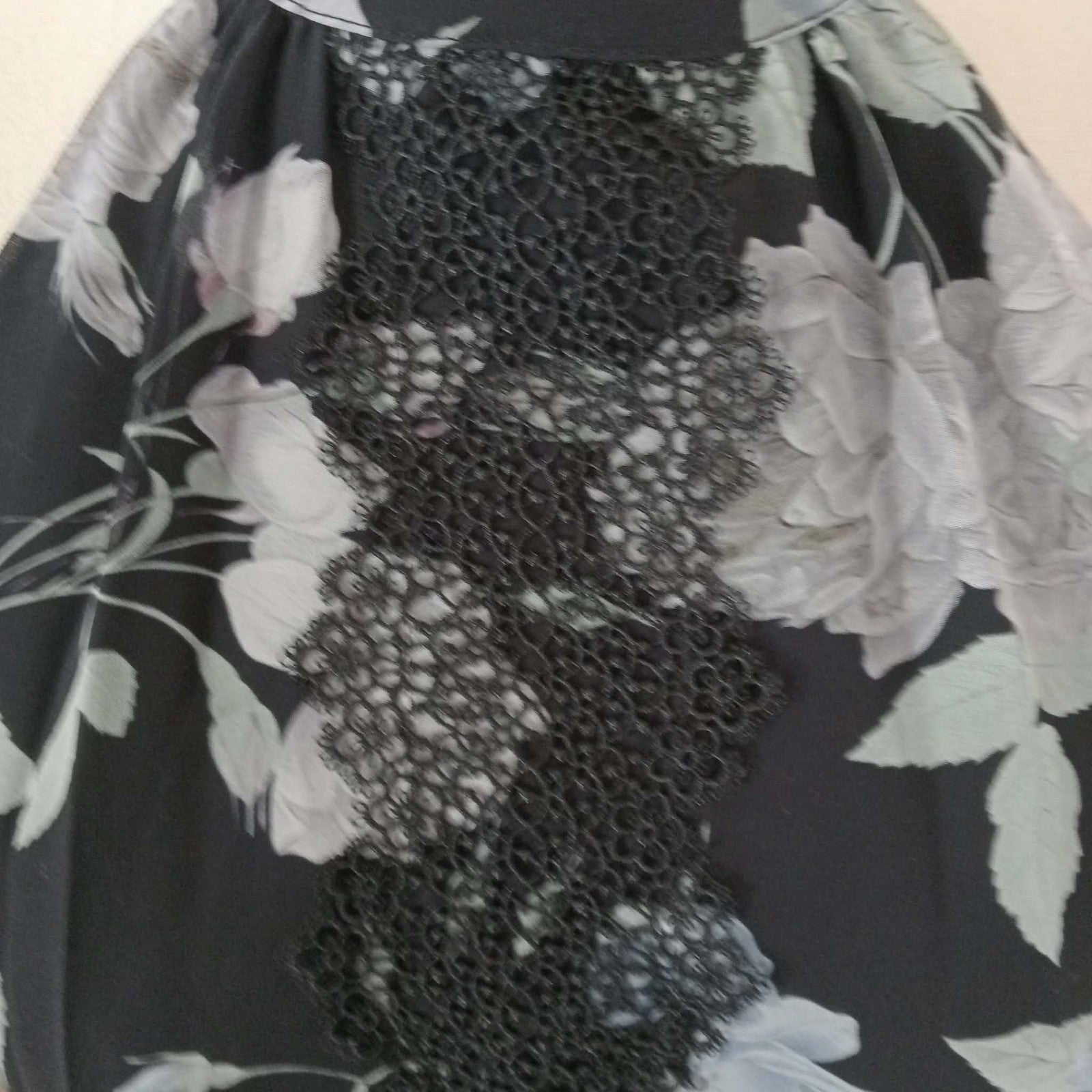 Black Floral Lace Top - Portmans