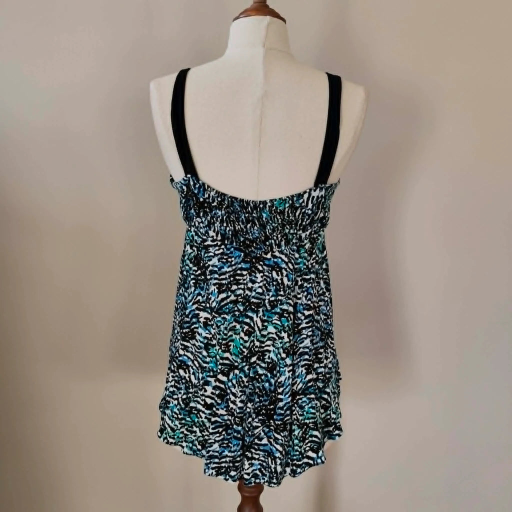 Blue Abstract Print Cami Top Size - Geroge