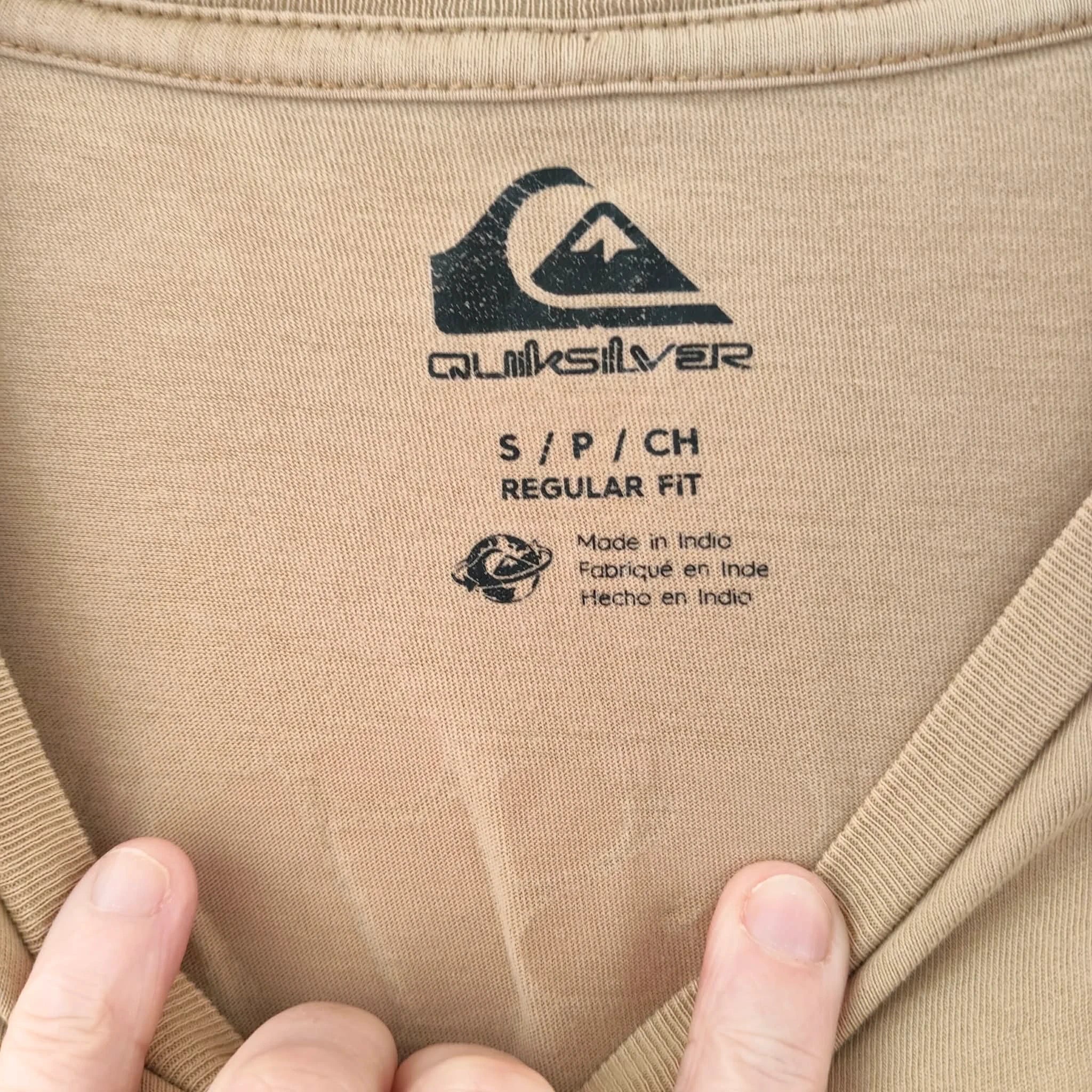 Beige Motif T-Shirt - Quicksilver
