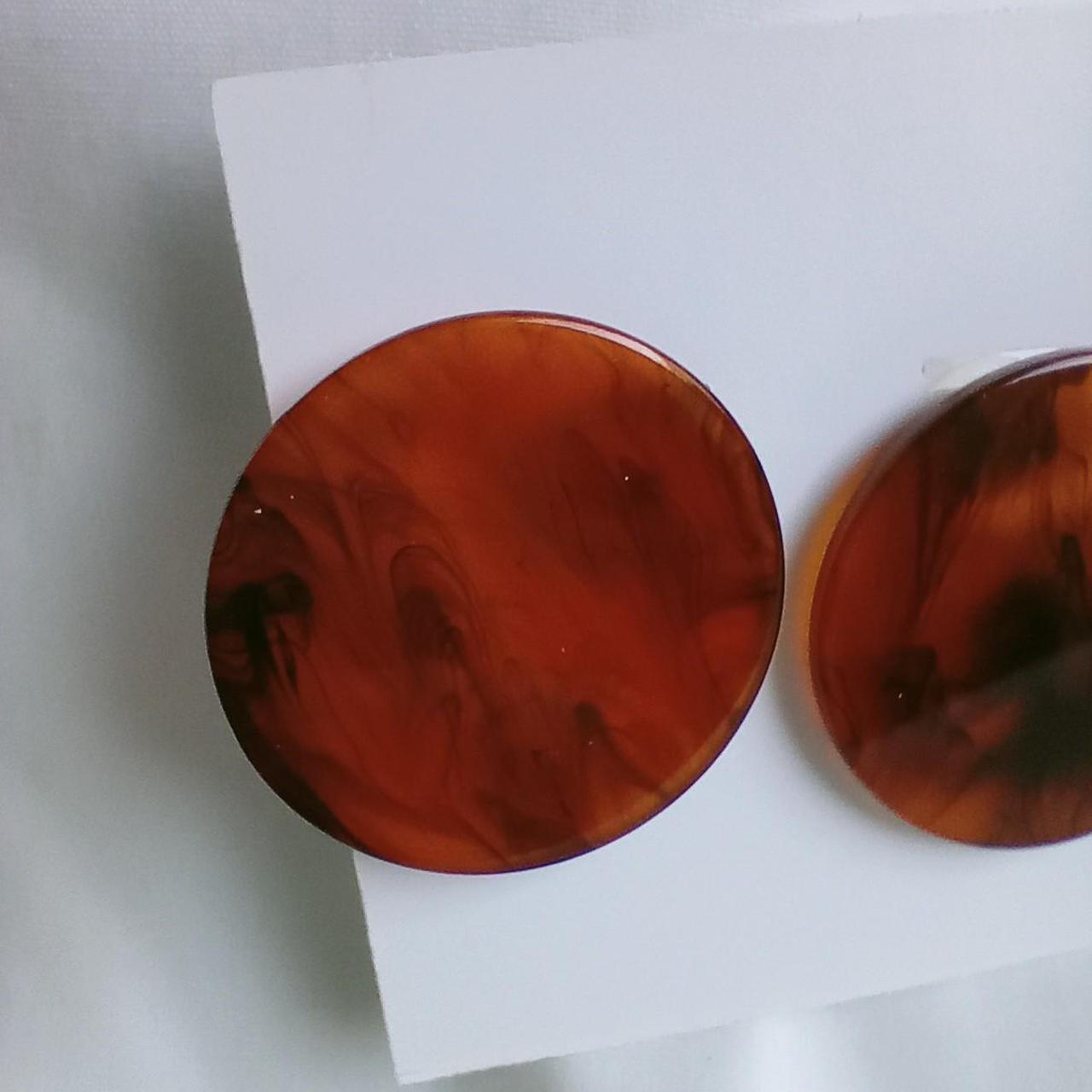 Brown Acrylic Earrings