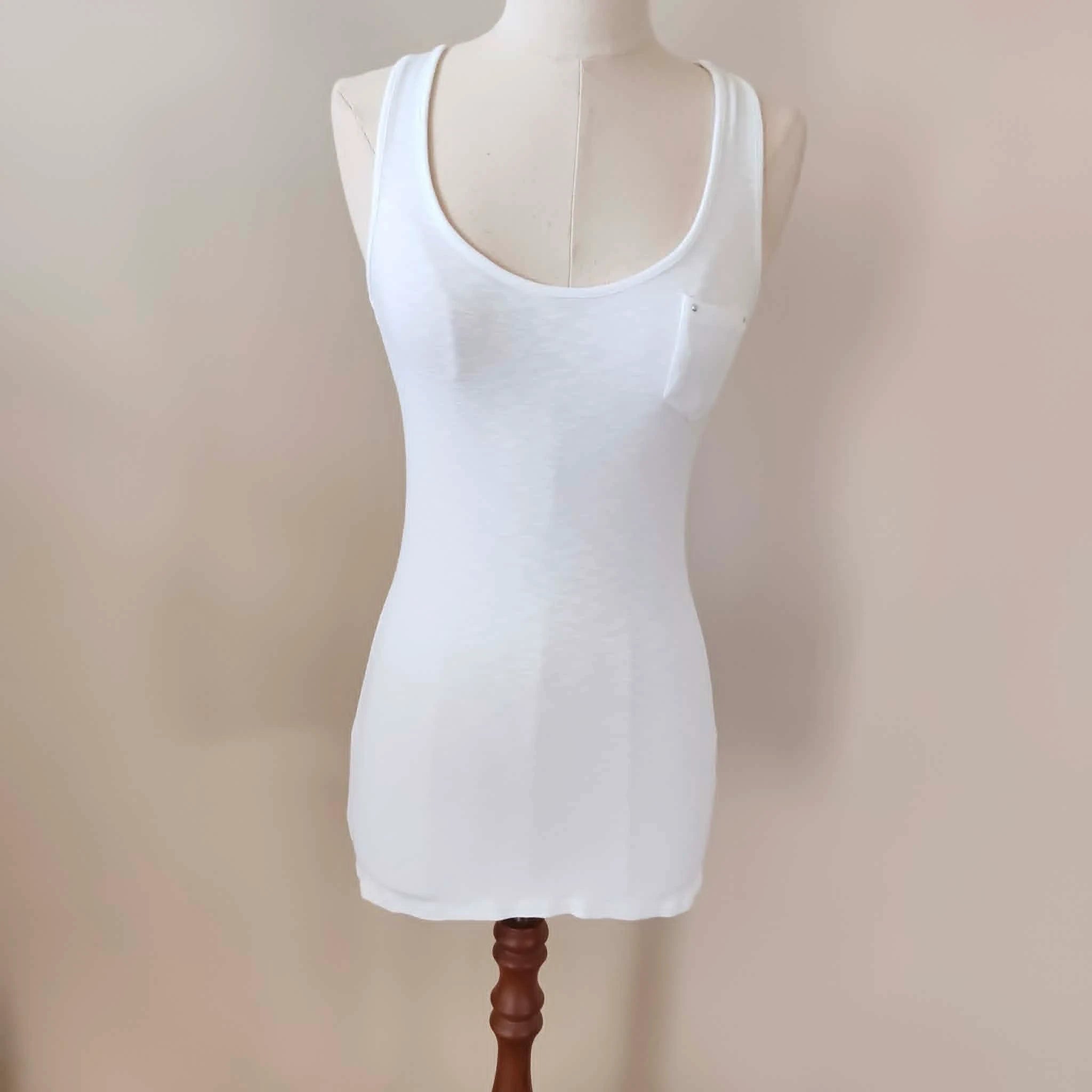 White Racerback Tank y2k - Jane Norman