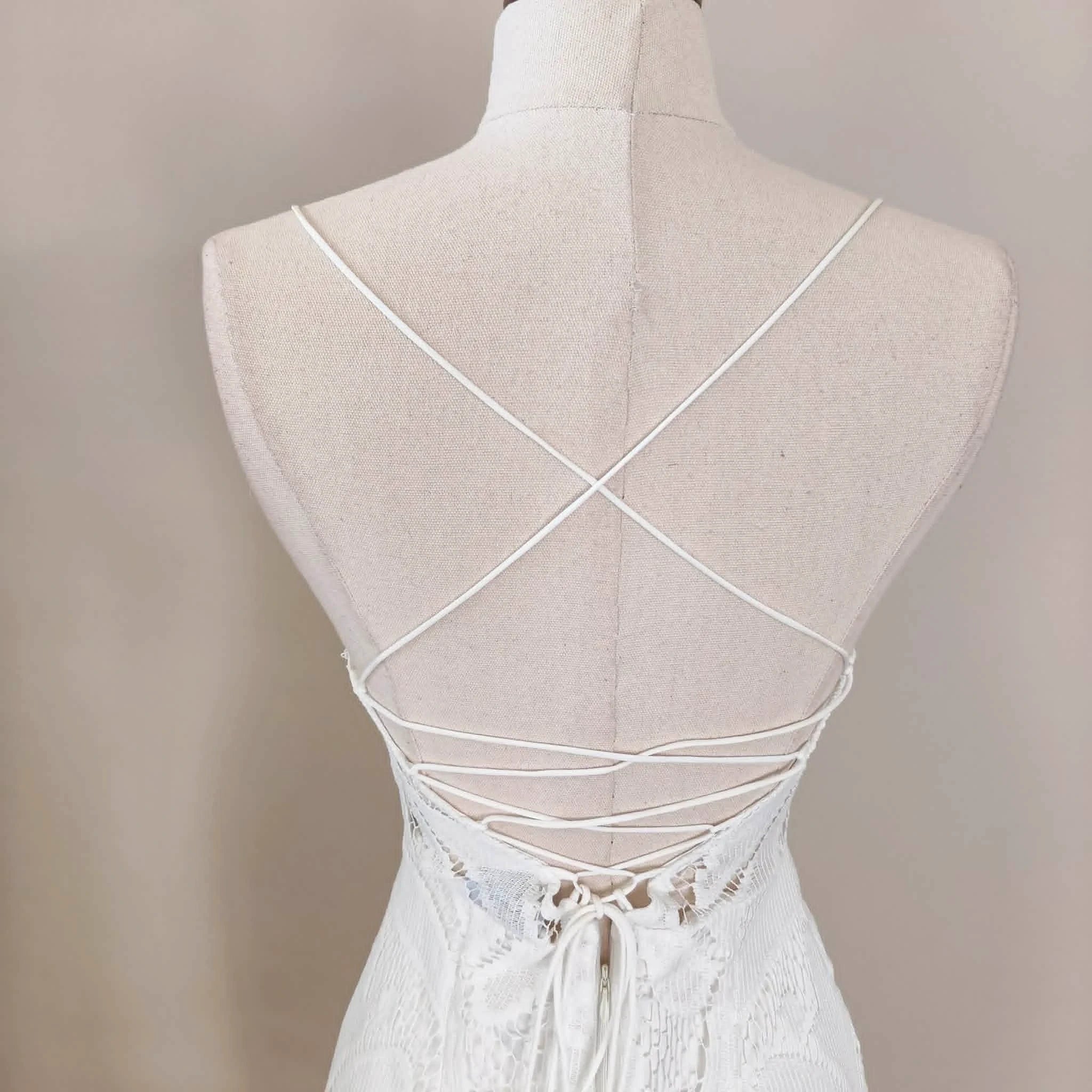 White Lace Dress - Two Sisters