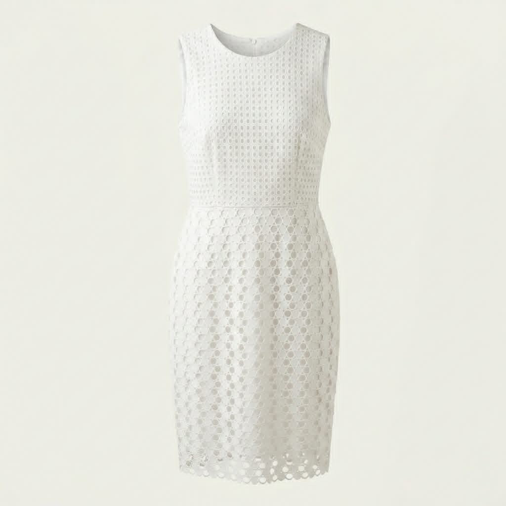 White Crochet Dress - Grace Hill