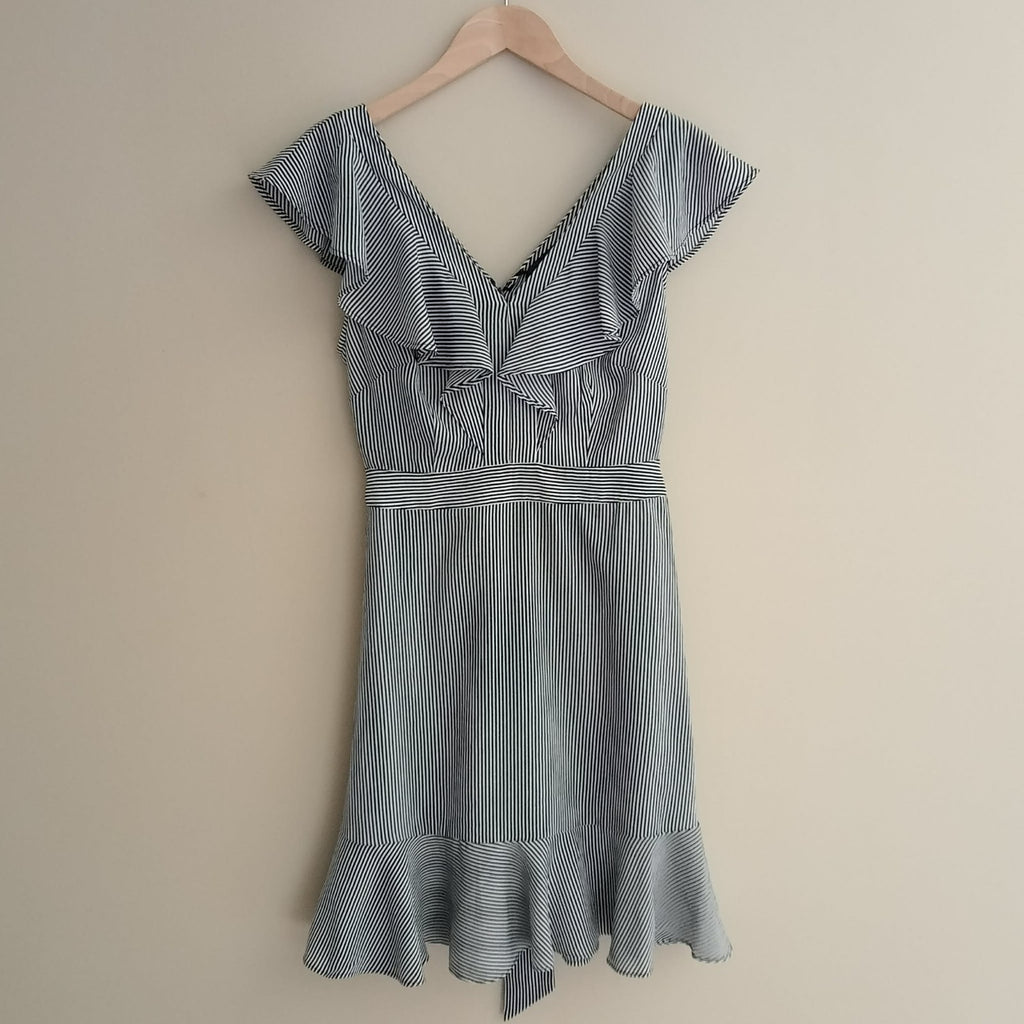 Navy & White Stripe Dress -Tokito