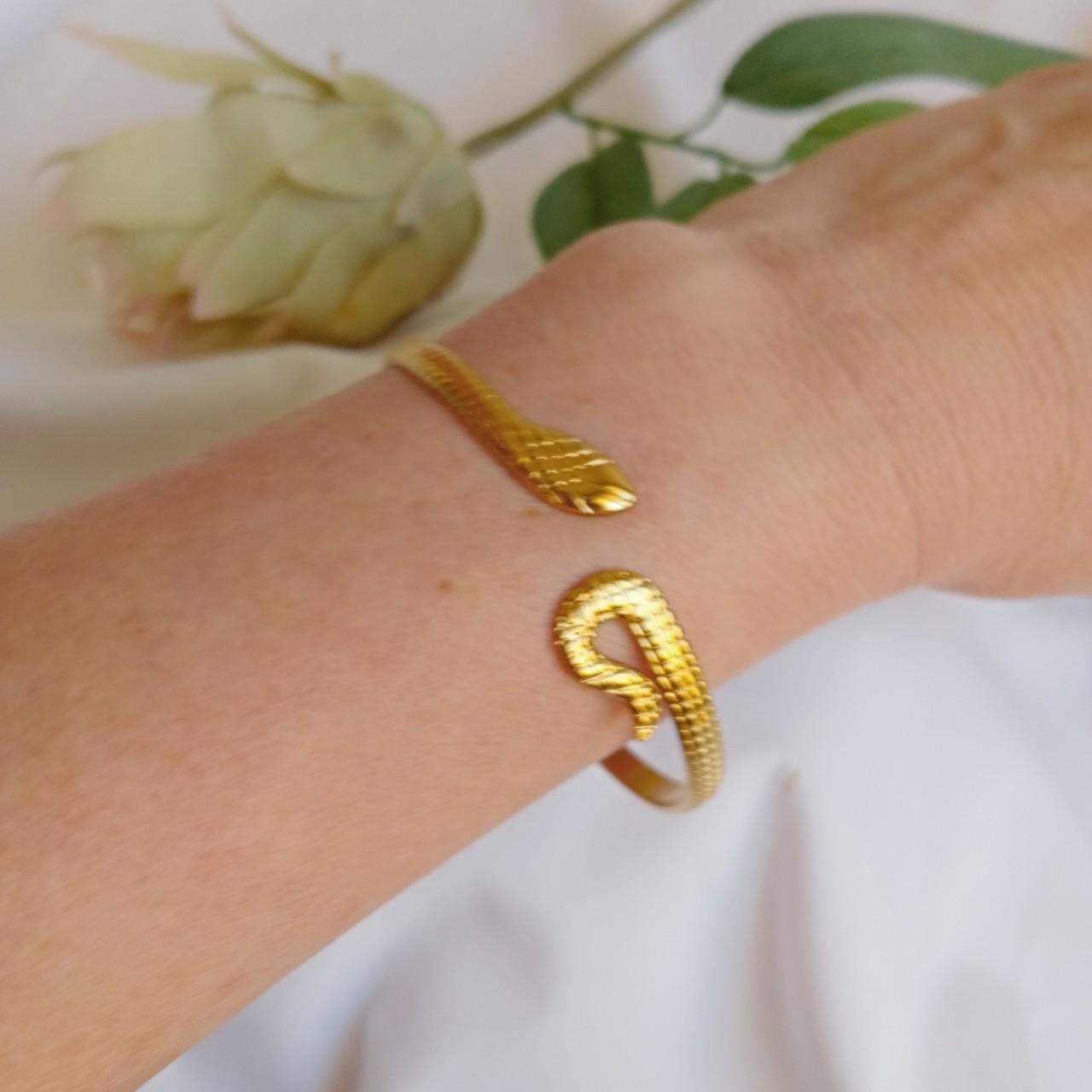 18k Gold Plated Waterproof Snake Bangle 