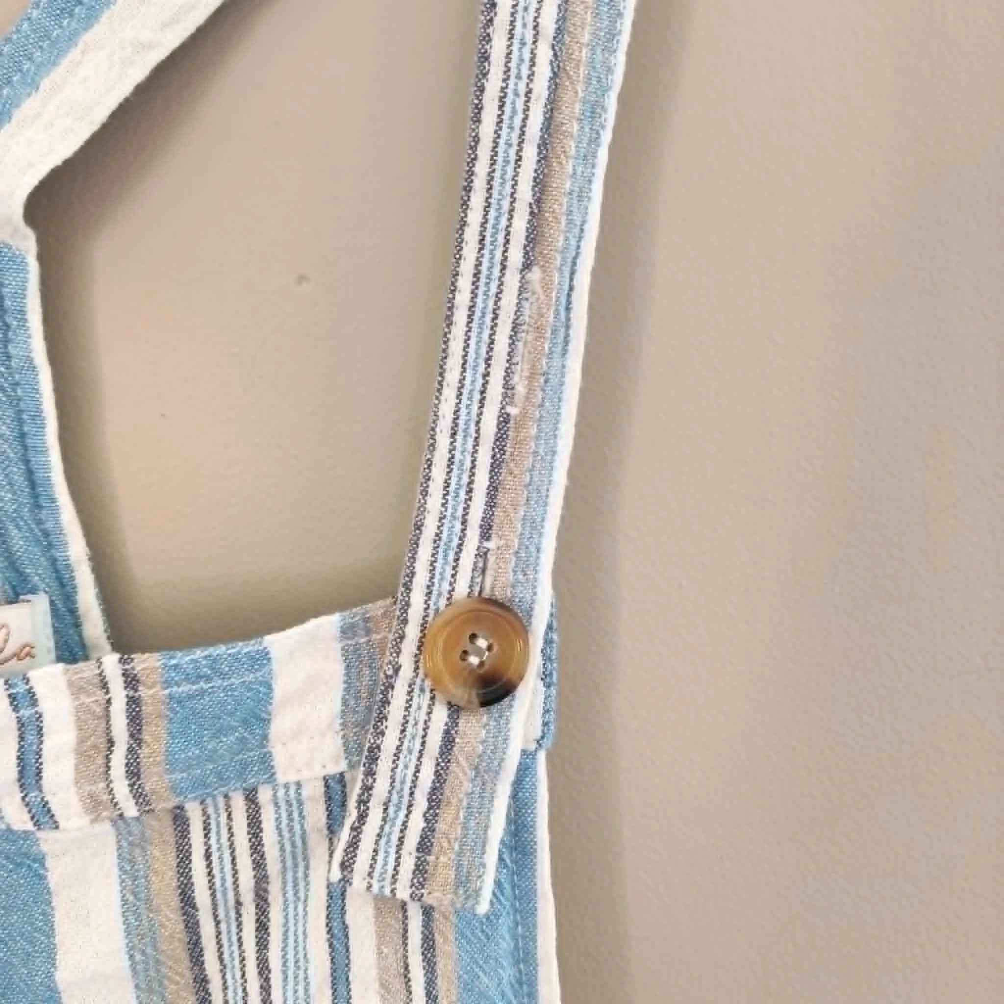 Blue Stripe Pinafore Dress - Mooloola