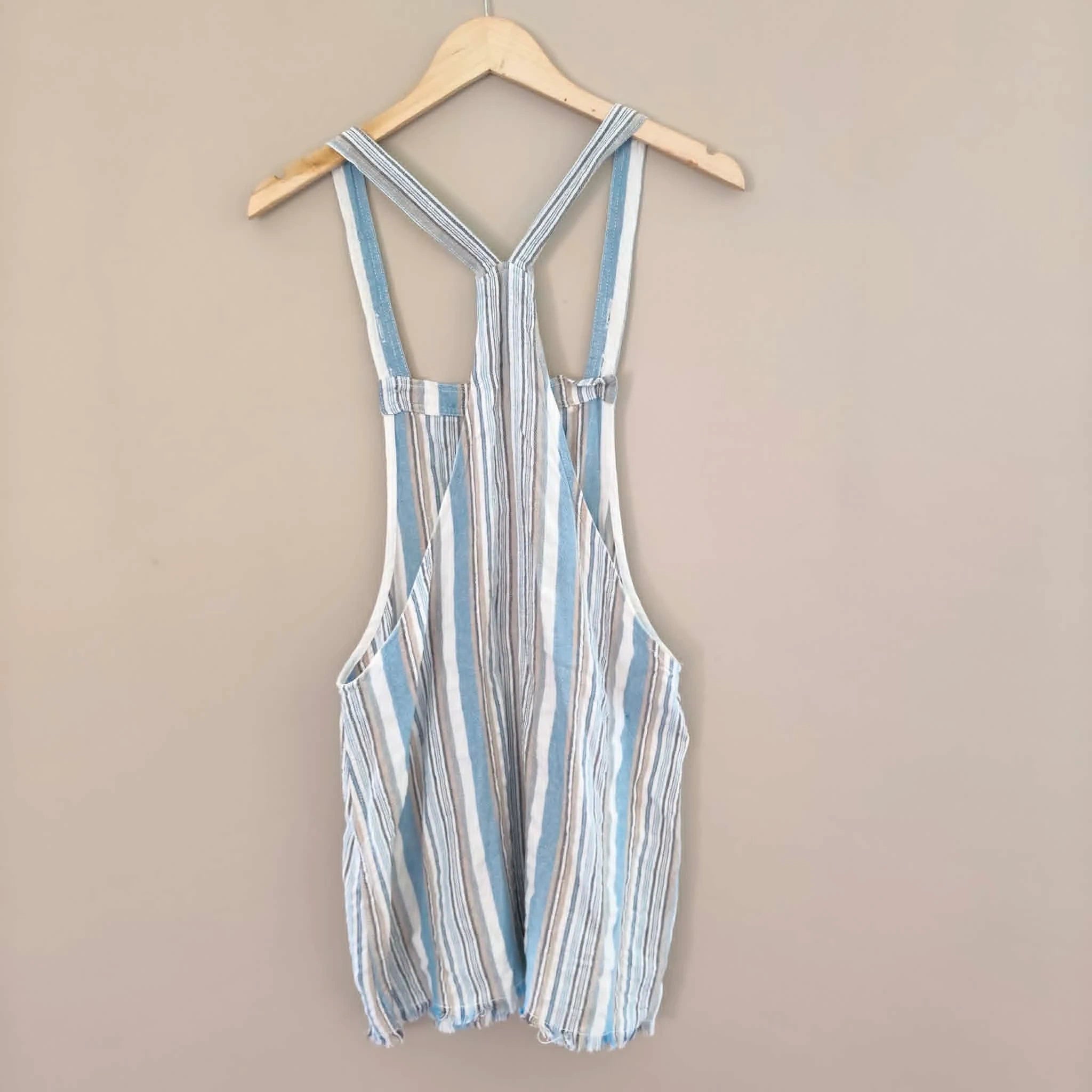 Blue Stripe Pinafore Dress - Mooloola