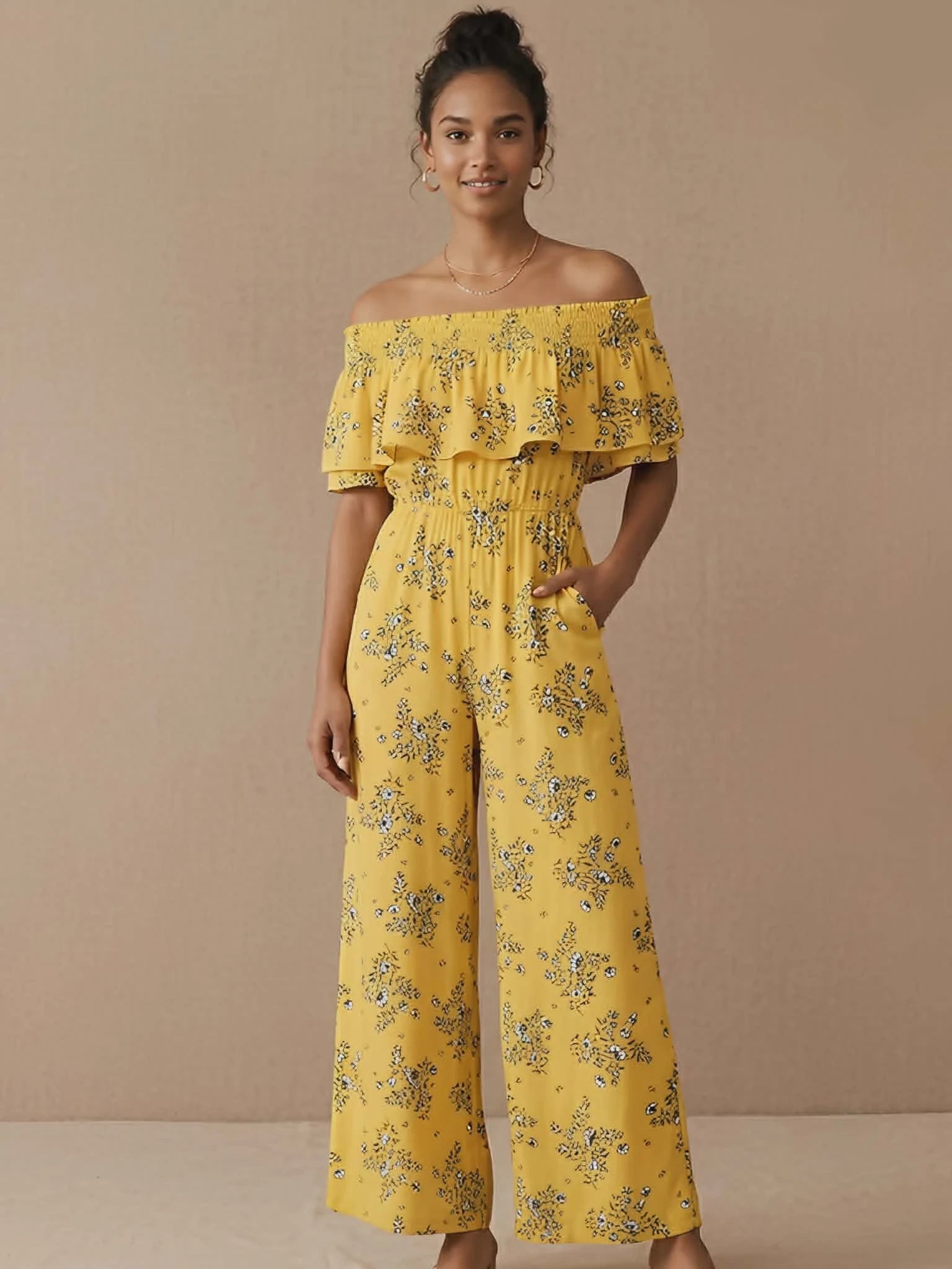 Yellow Floral Jumpsuit - Seed Heritage