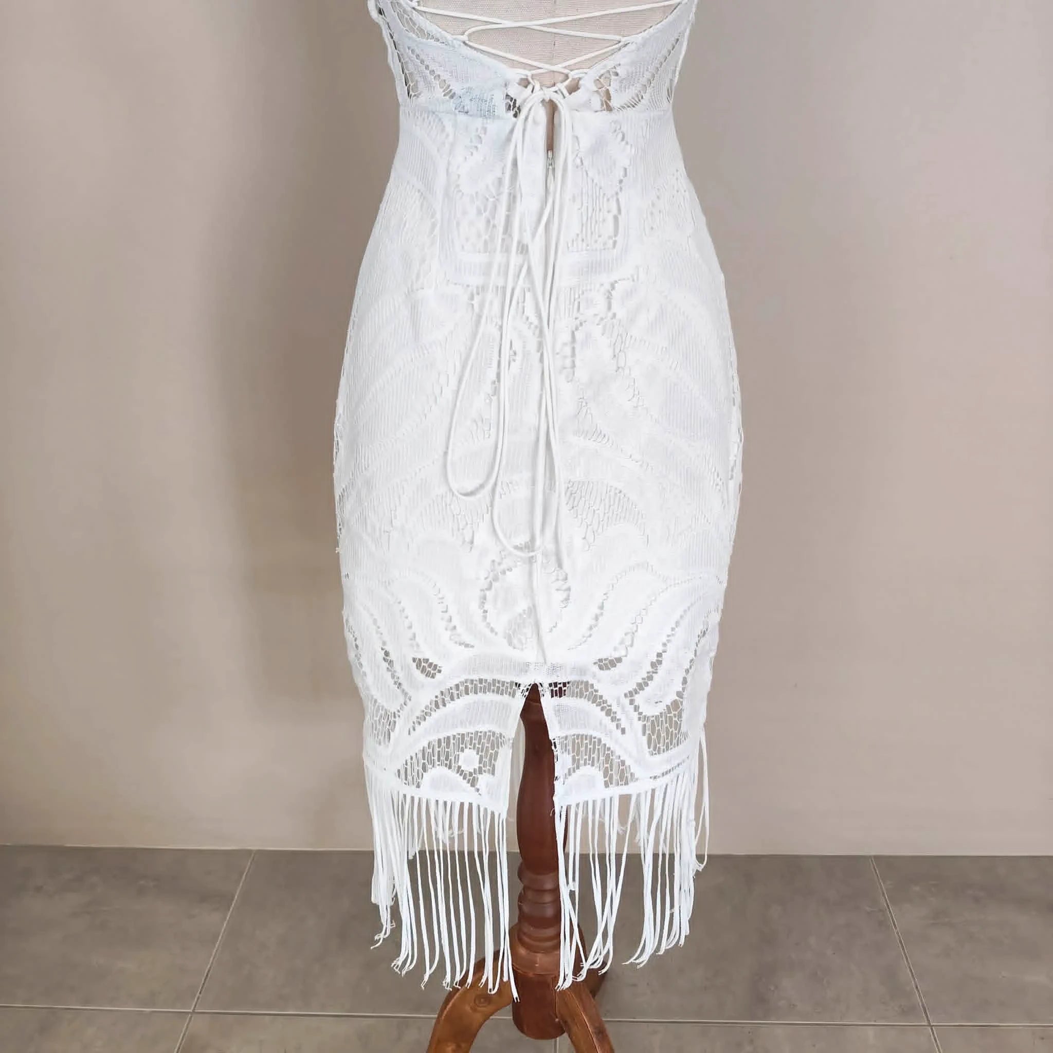 White Lace Dress - Two Sisters