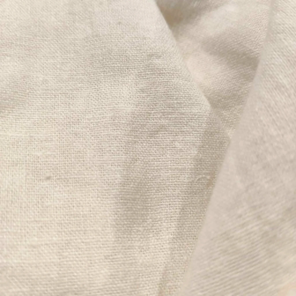 3/4 White Linen Pants - Papaya