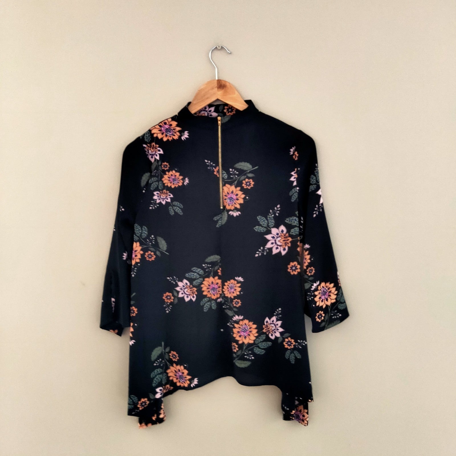 Black Floral Top - Ally