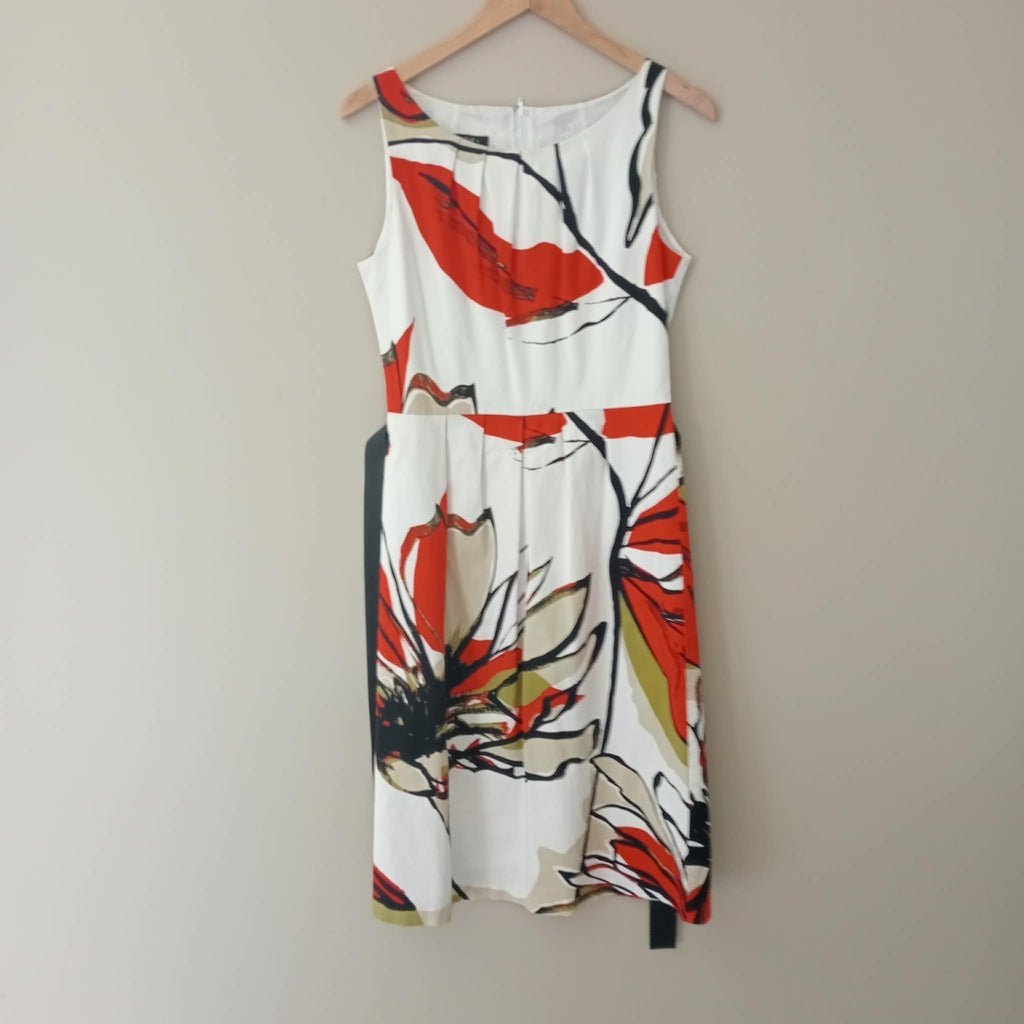 Red/Green Pattern Dress - Montique