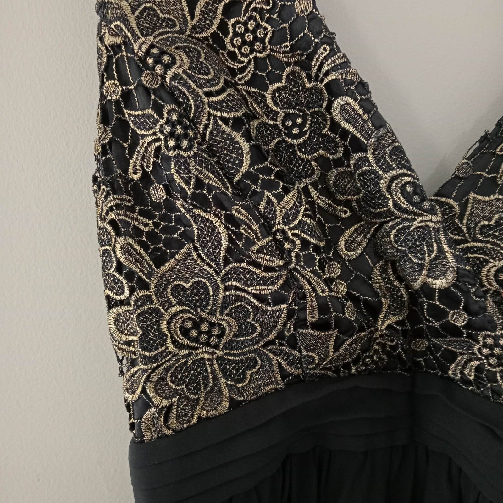 Black & Gold Dress - Little Mistress London