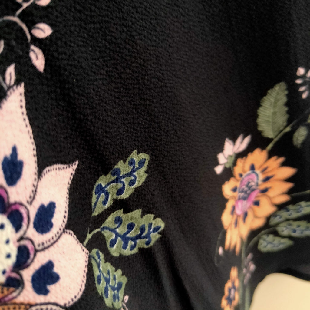 Black Floral Top - Ally