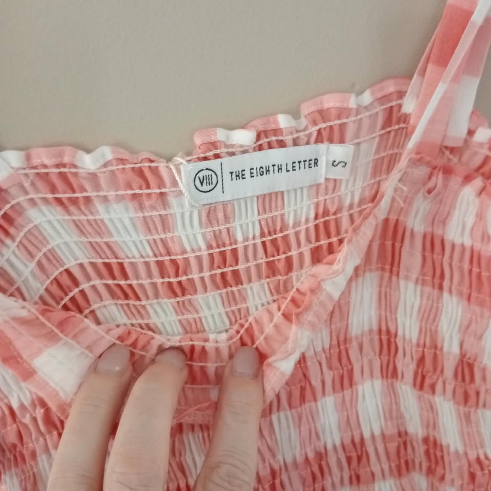 Pink Gingham Midi Dress - Eighth Letter