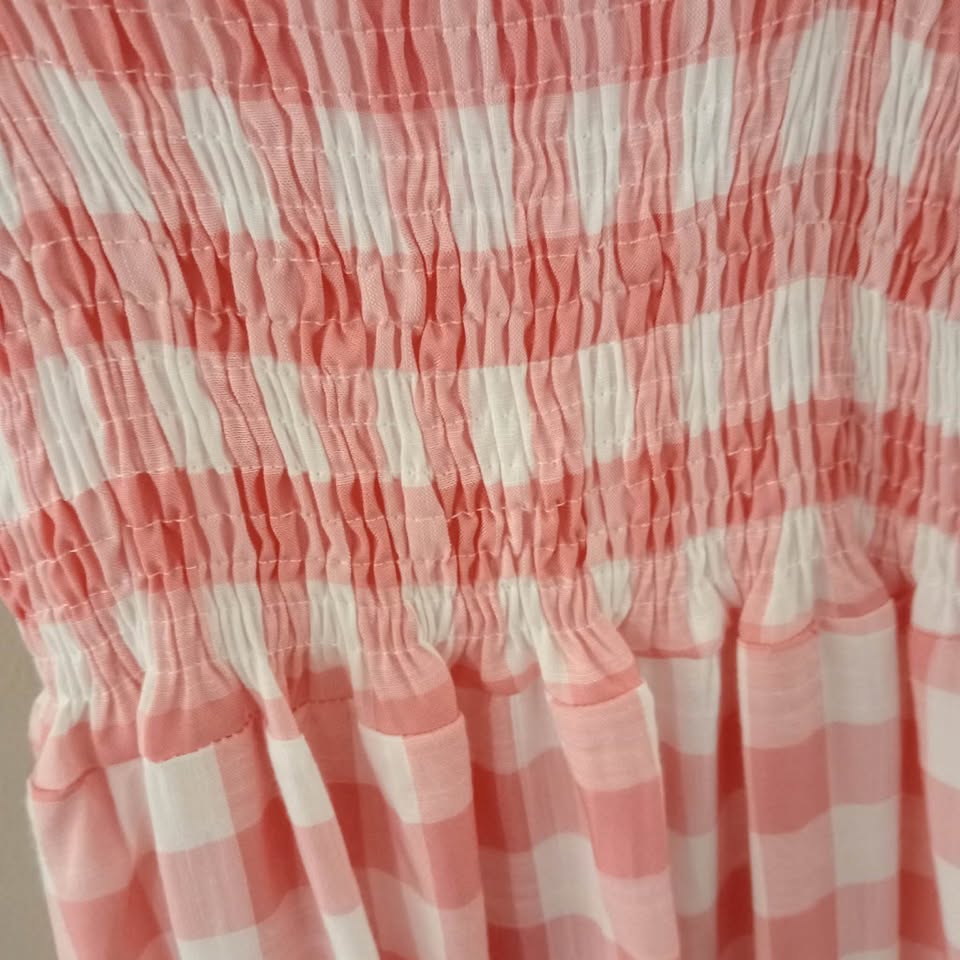 Pink Gingham Midi Dress - Eighth Letter