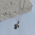 Silver Plated Turtle necklace, stainless steel, new