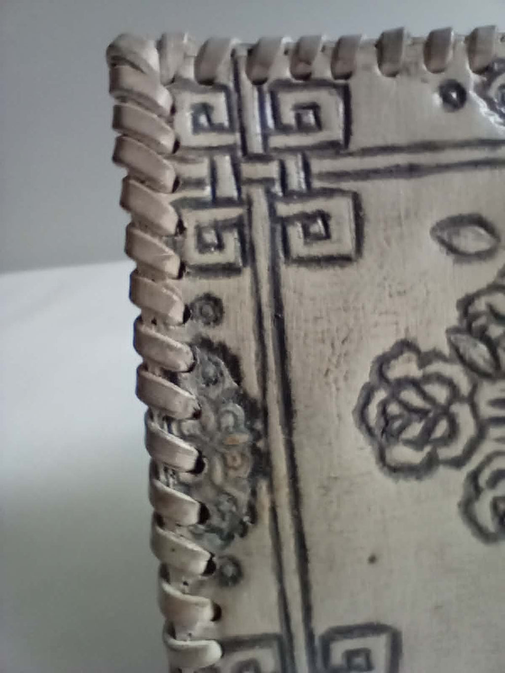 White Embossed Leather Wallet - House Of Skye