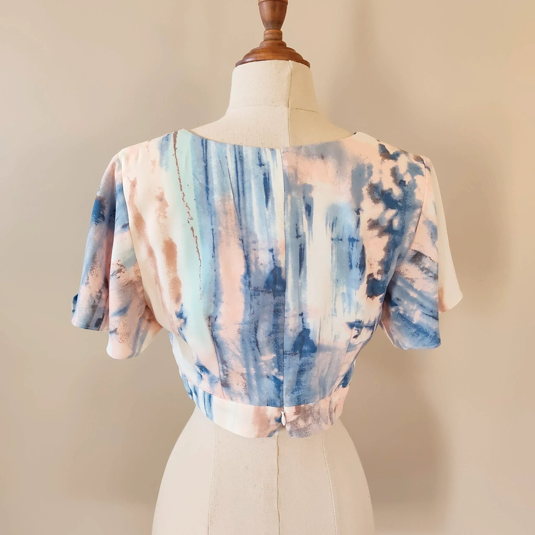 Blue/Pink/White Crop Top - Style State