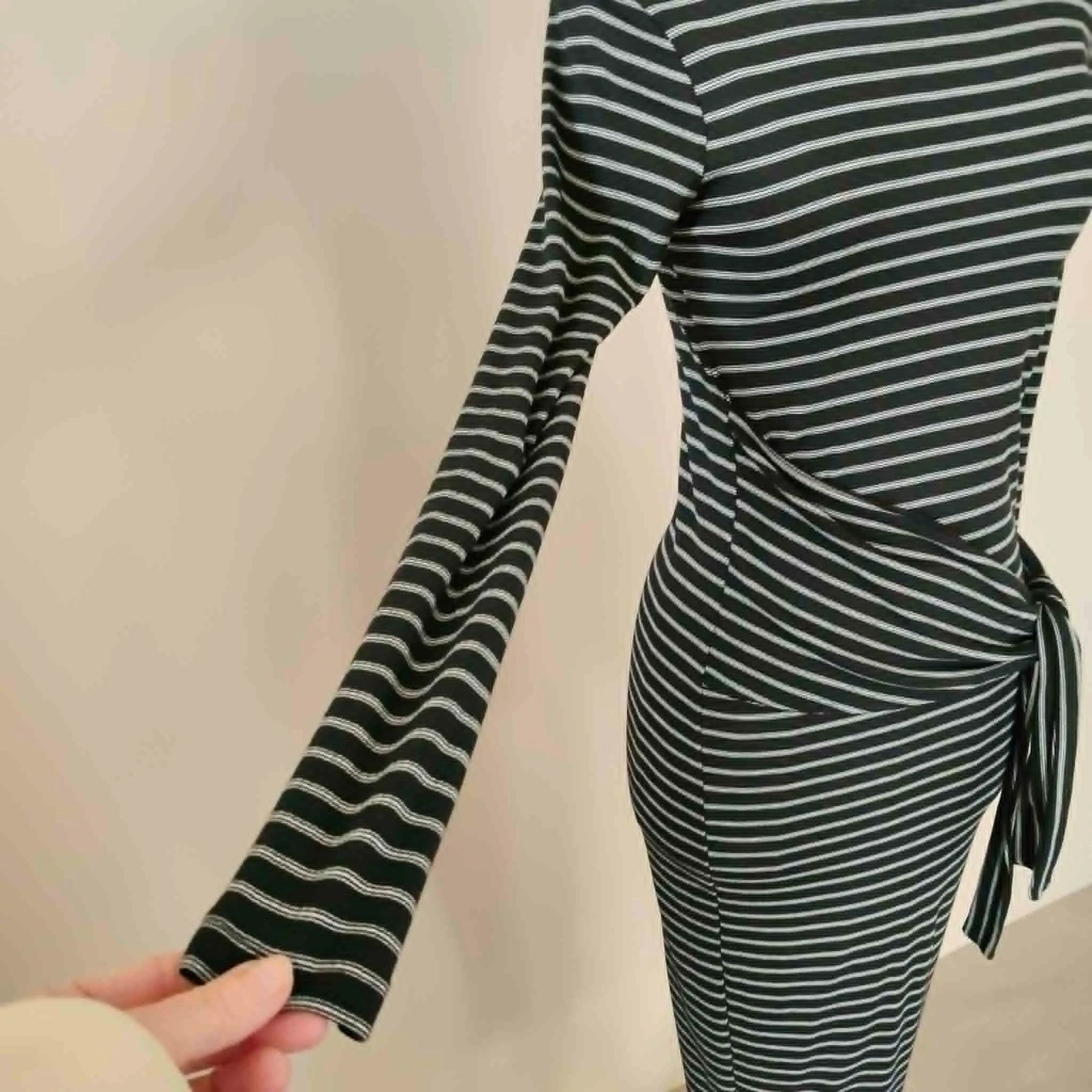 Black & White Stripe Knit Dress - Next