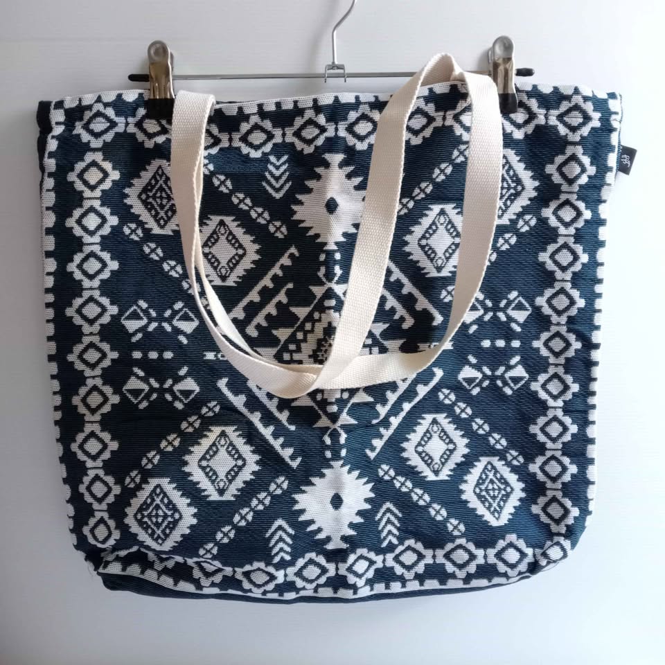 Blue Tapestry Tote Bag - Hendeer