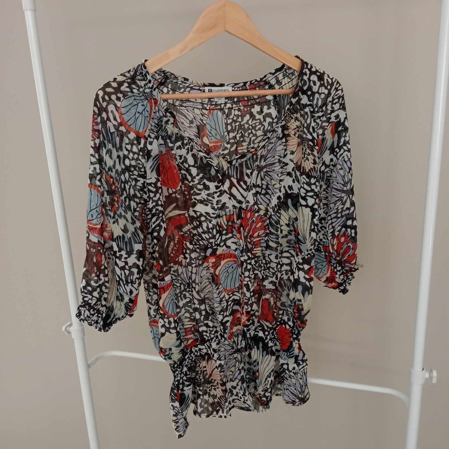Black Floral Sheer Top - Rockmams