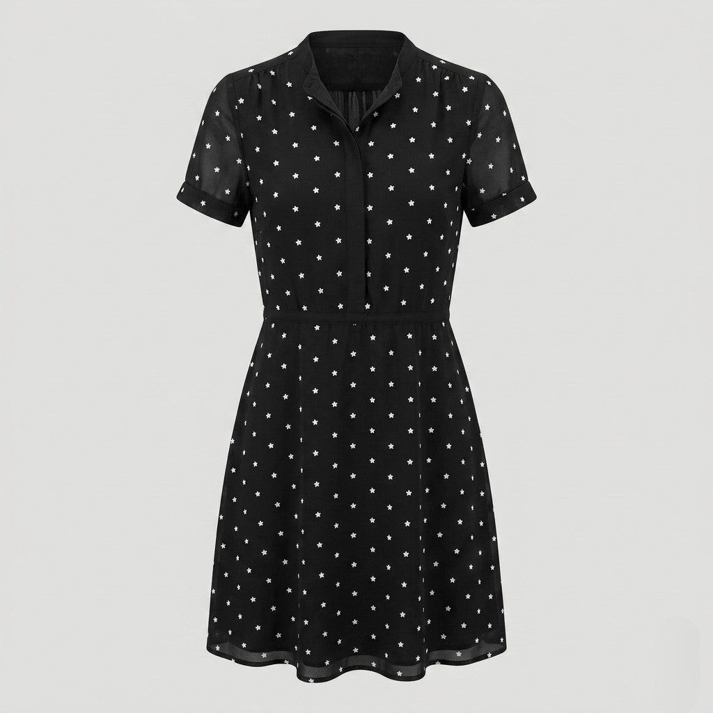 Black White Daisy Embroidered Dress - Marcs