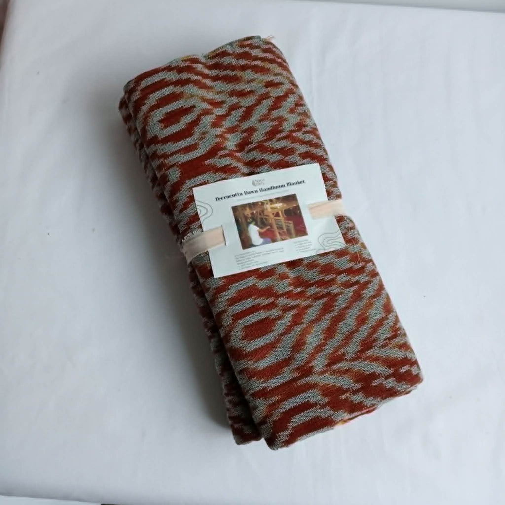 Terracotta Woven Blanket