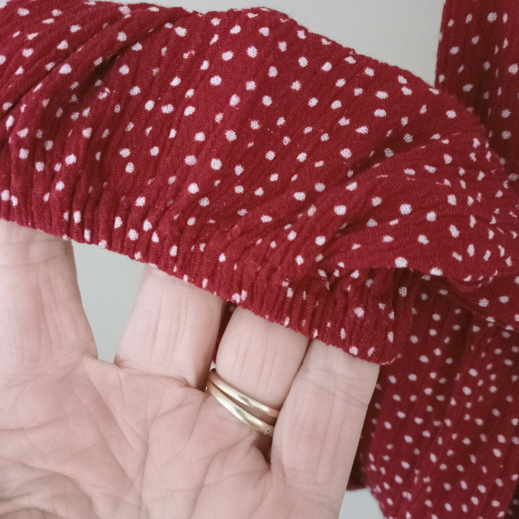 Burgundy Polka Dot Dress - Sportsgirl