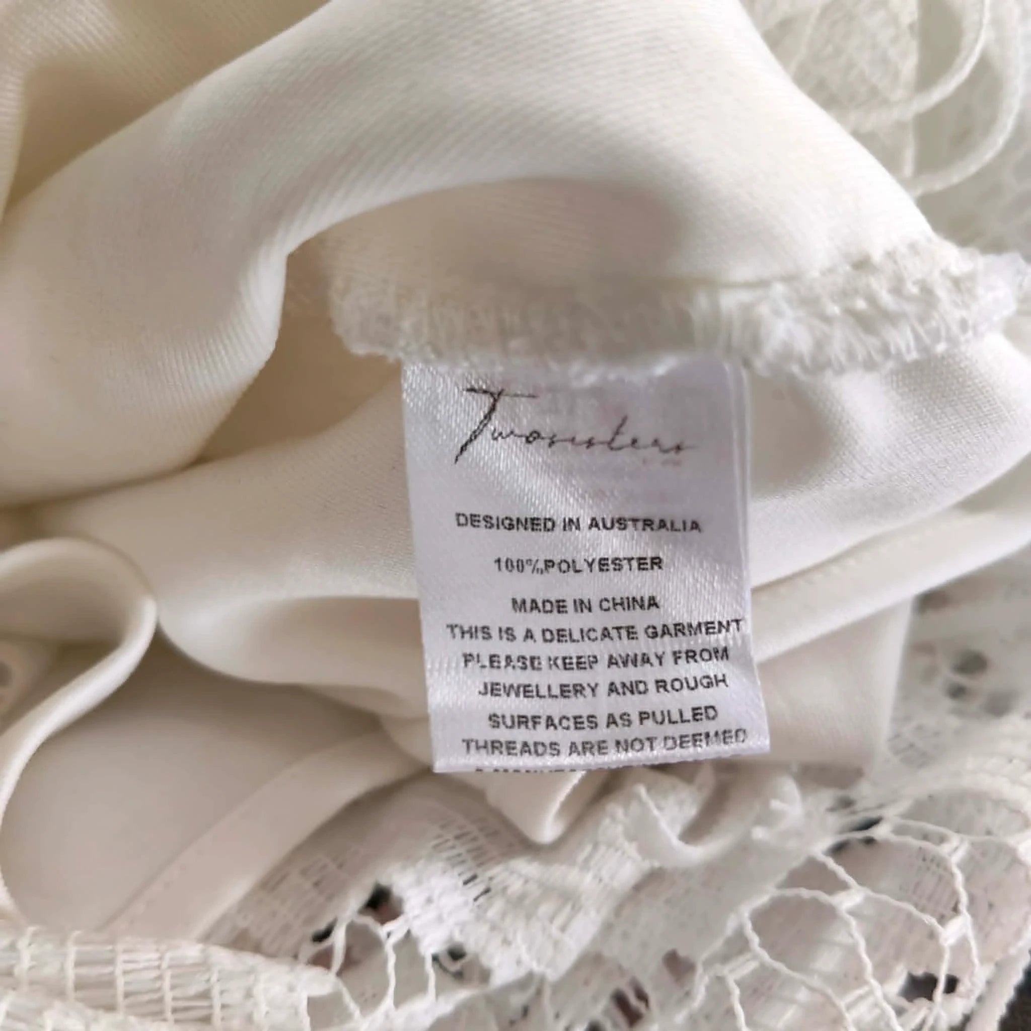White Lace Dress - Two Sisters