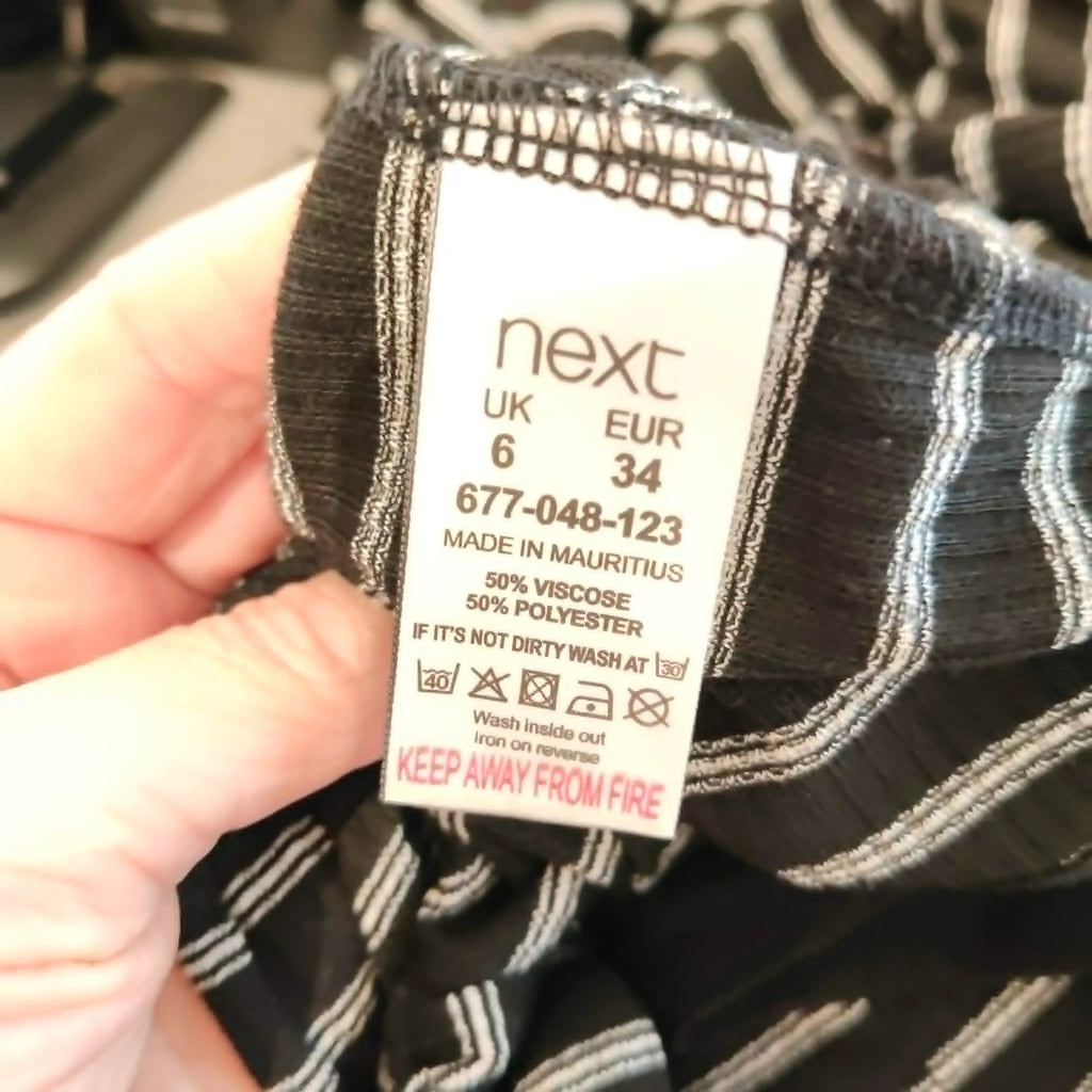 Black & White Stripe Knit Dress - Next