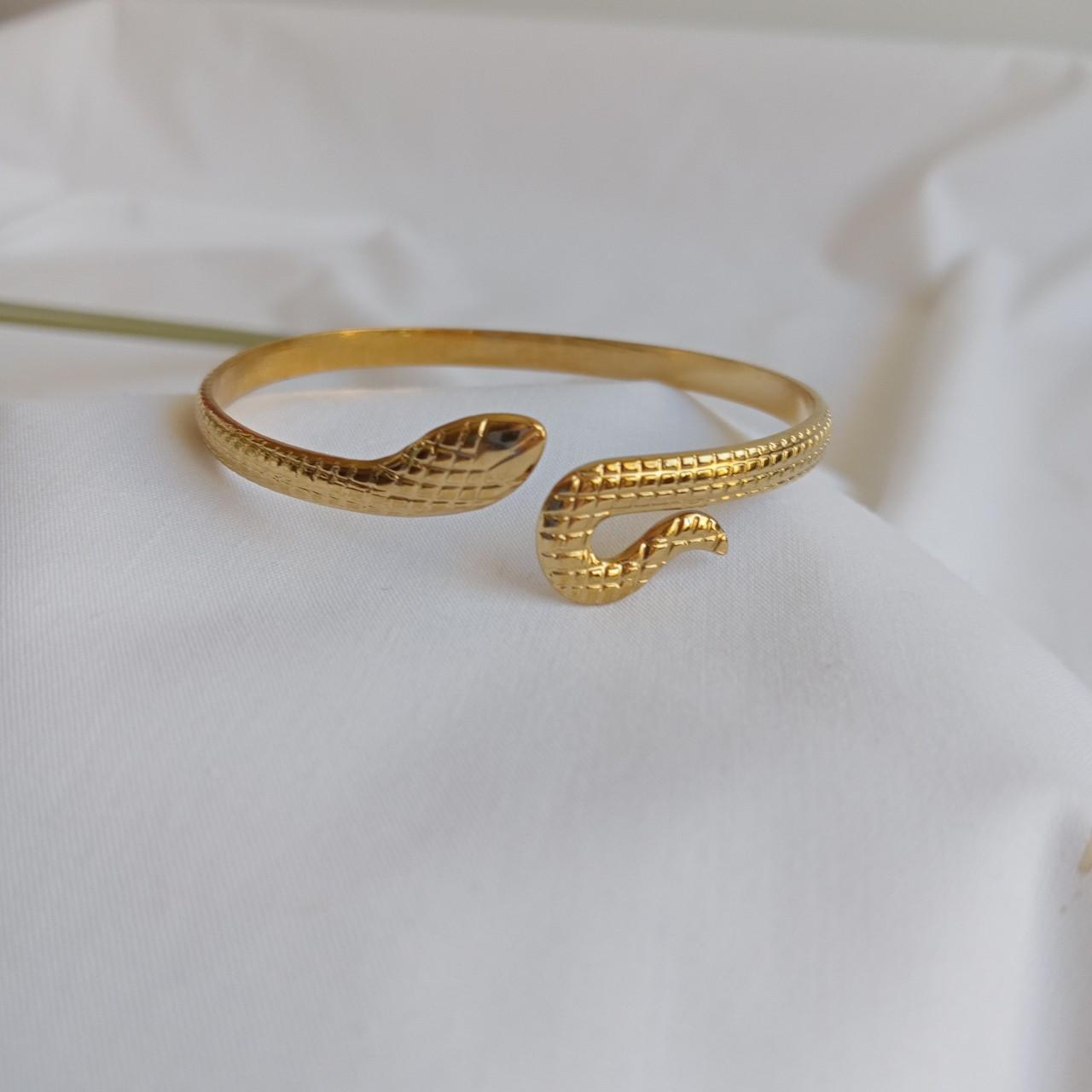 18k Gold Plated Waterproof Snake Bangle 