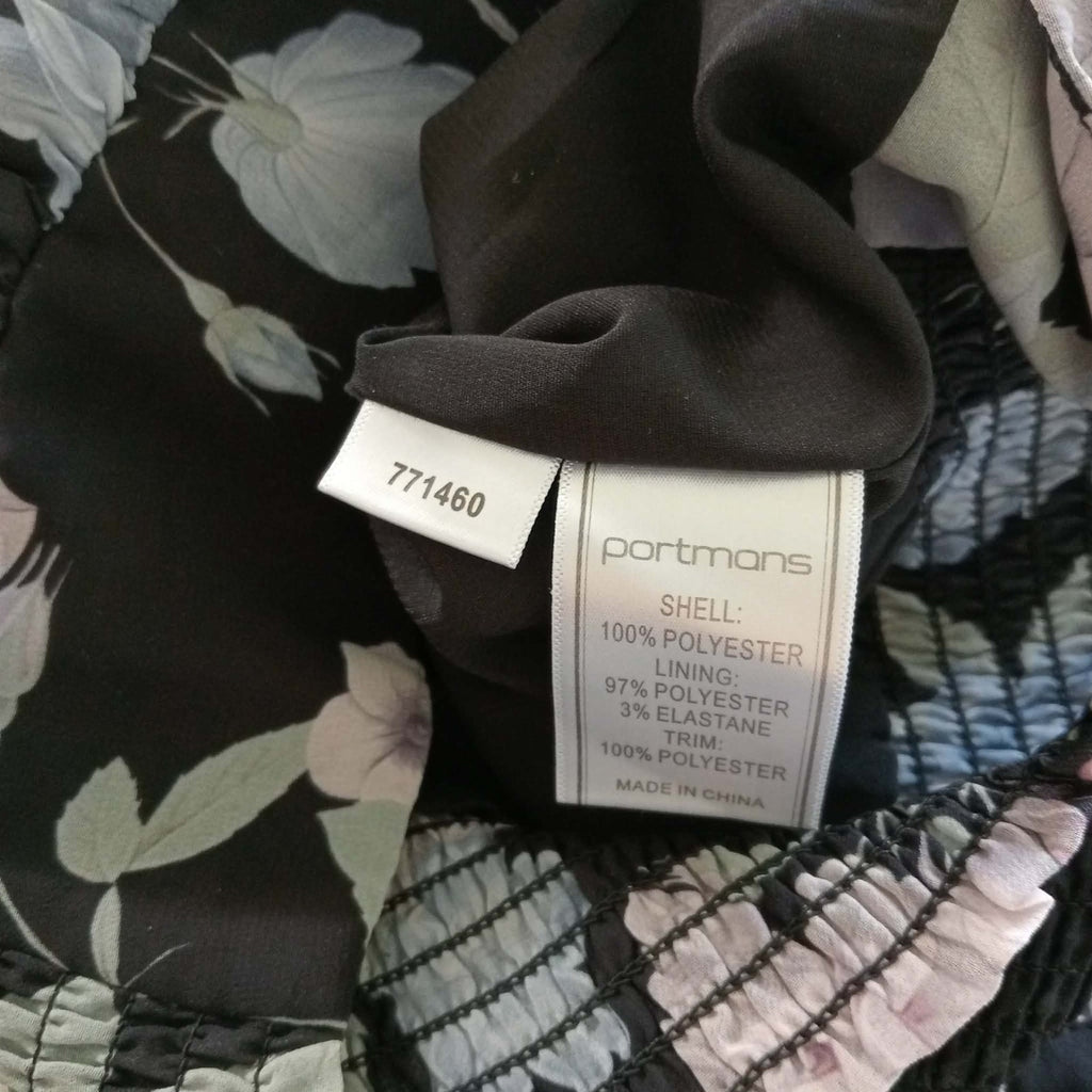 Black Floral Lace Top - Portmans