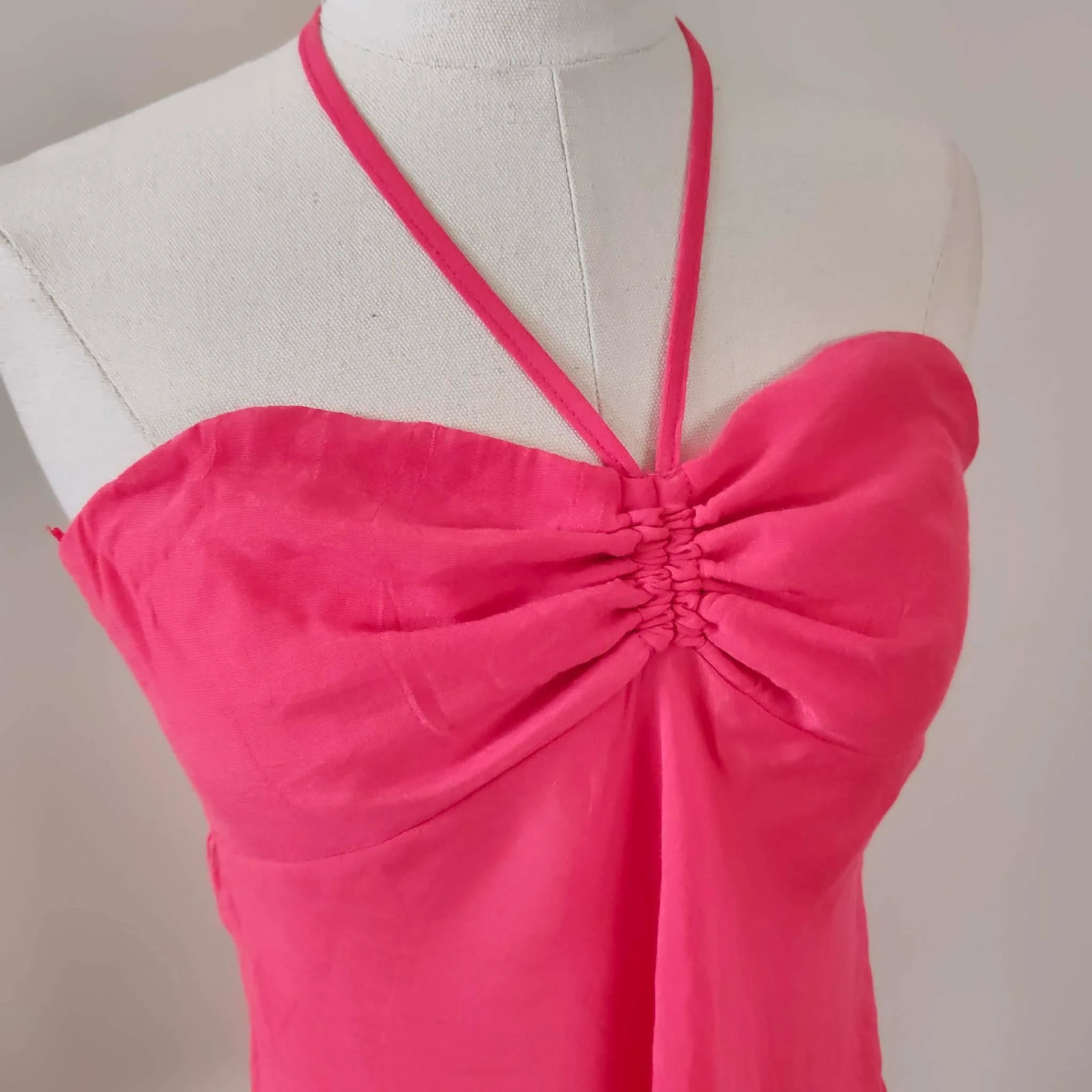 Salmon Pink Halter Neck Top - Jane Norman