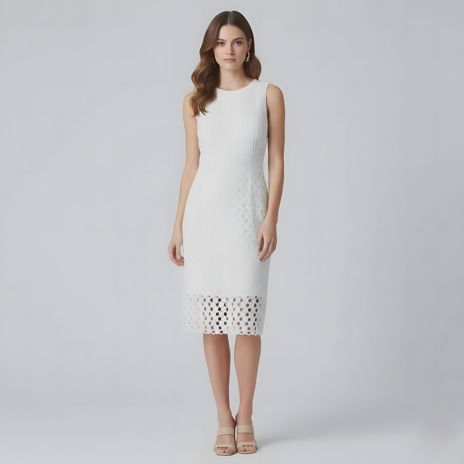 White Crochet Dress - Grace Hill