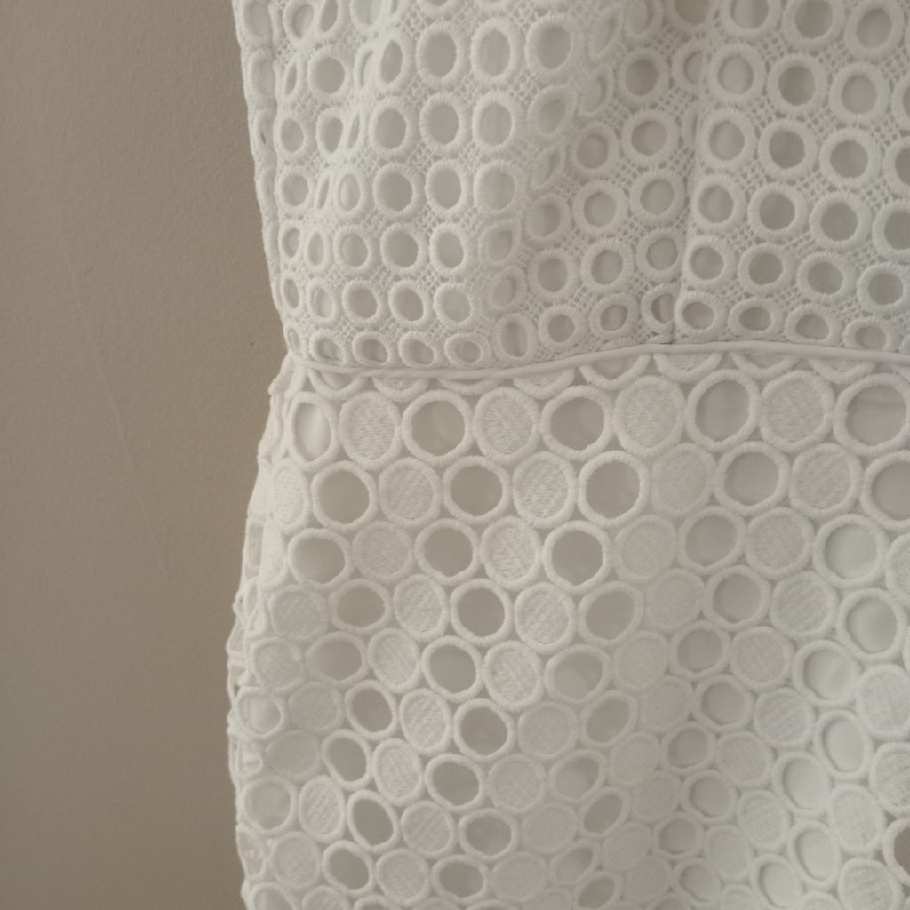 White Crochet Dress - Grace Hill