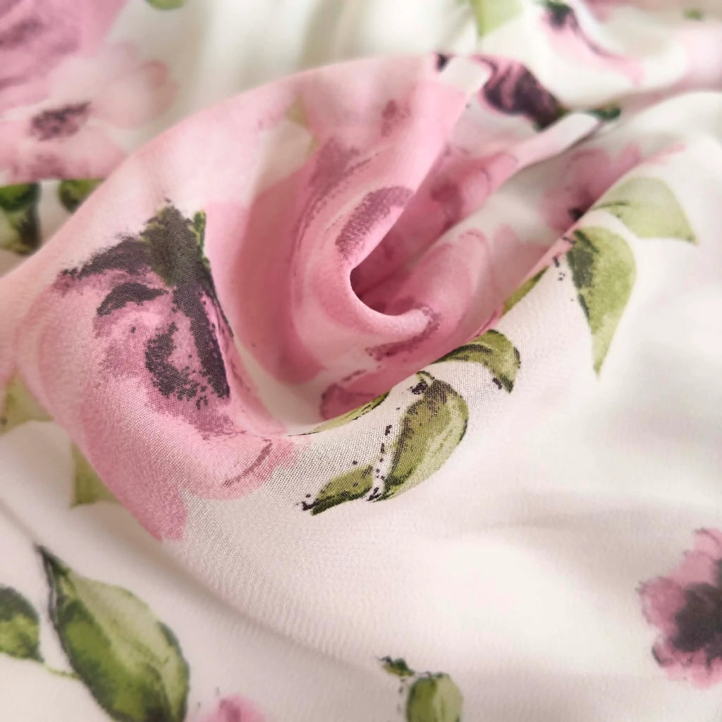 White Floral Wrap Dress - White Closet