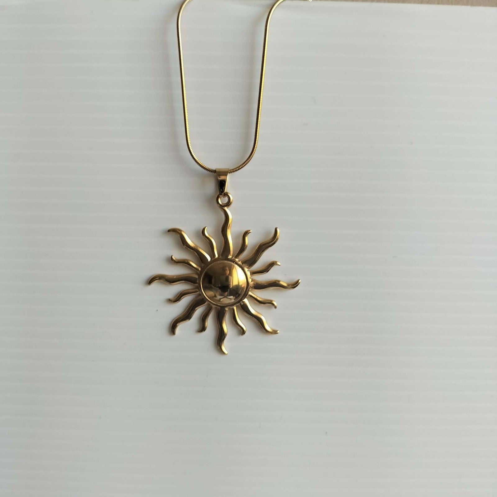 18k Gold Plated Waterproof Sun Pendent