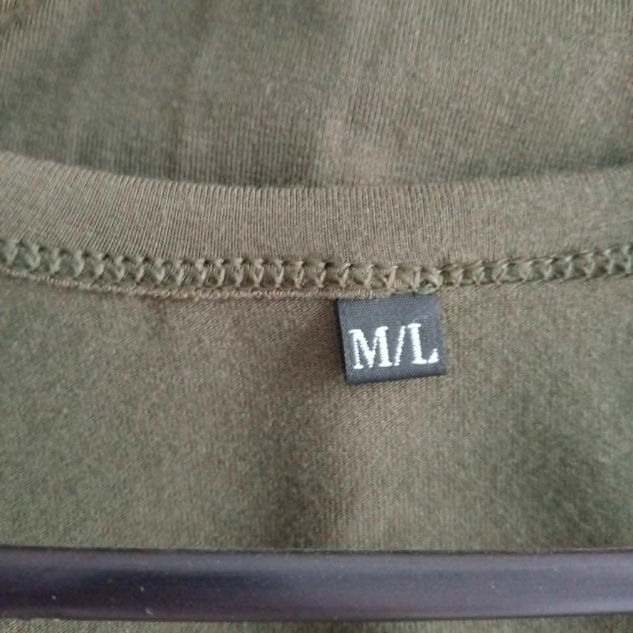 Olive Green Knot Front Top - Unbranded
