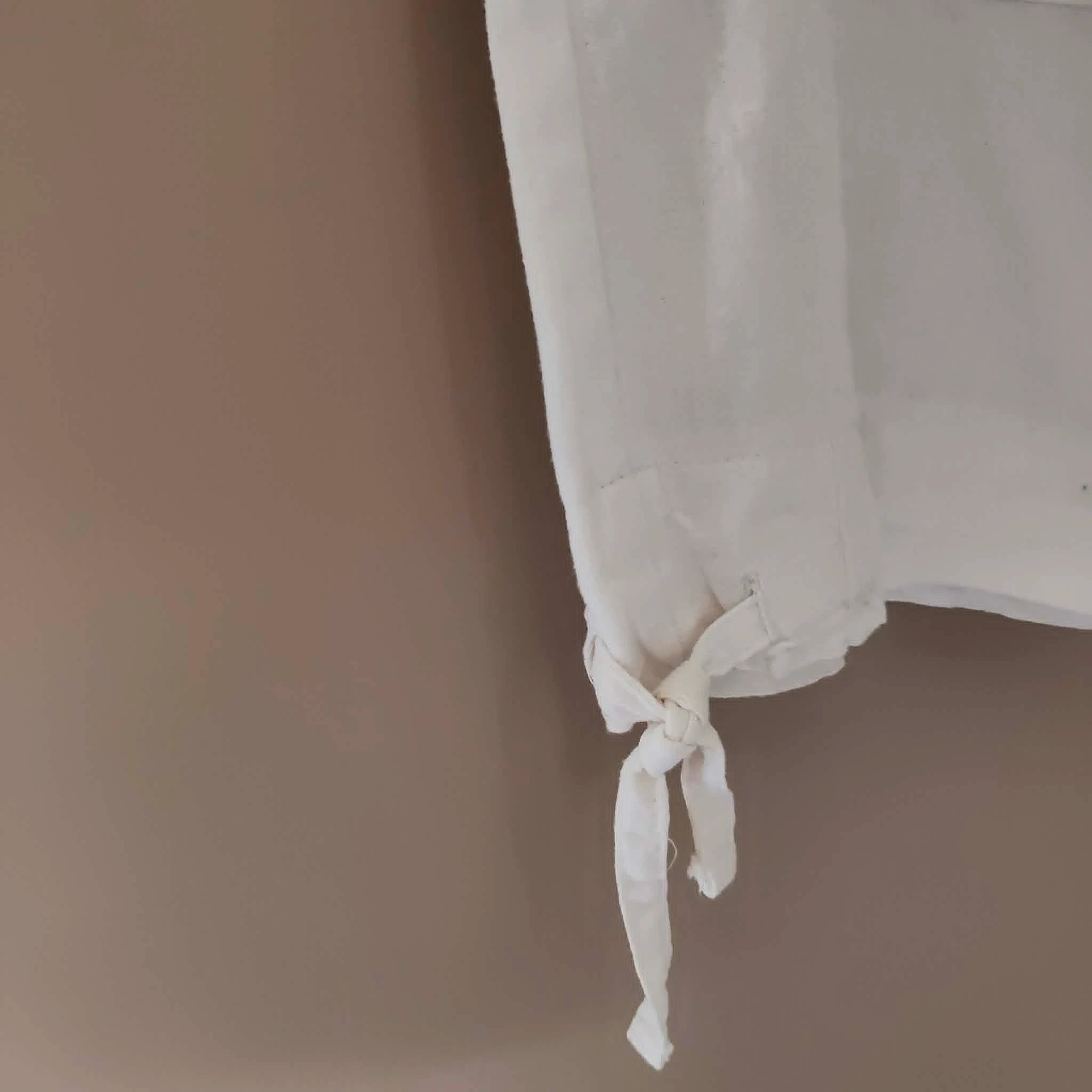 3/4 White Linen Pants - Papaya