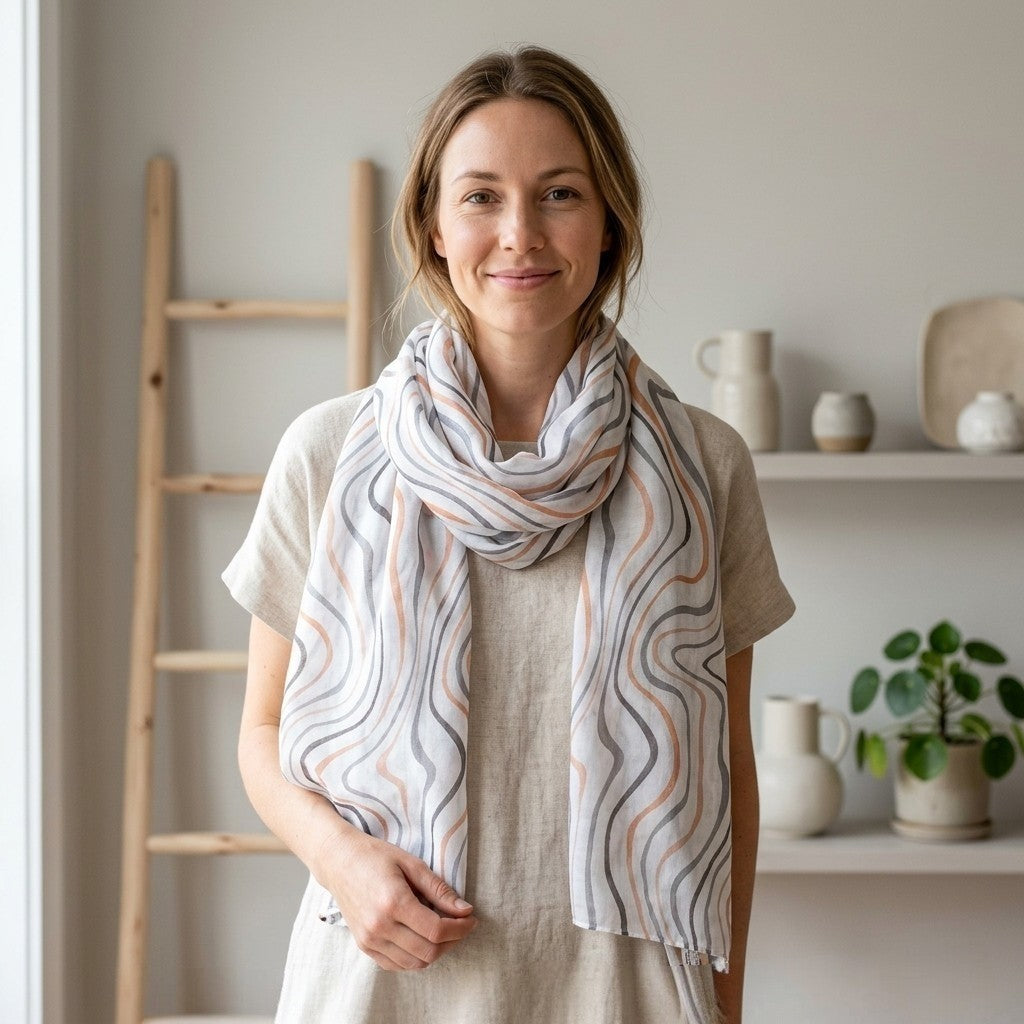 Patterned Scarf - Lemon Tree
