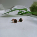 rose gold plated ruby crystal heart earringsrose...