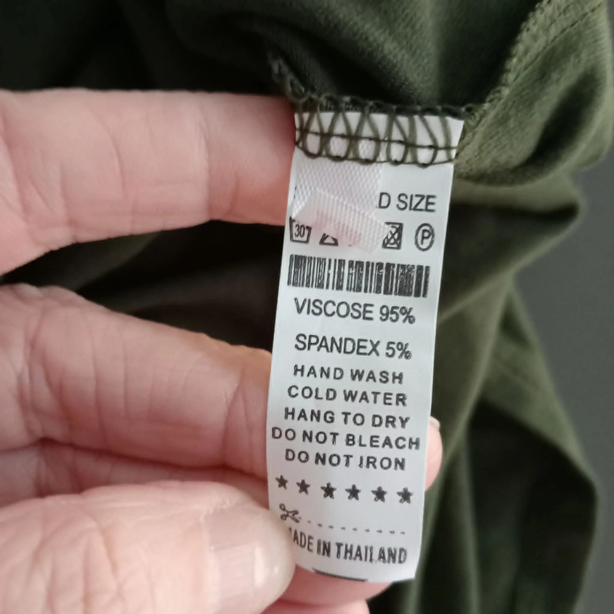 Olive Green Knot Front Top - Unbranded