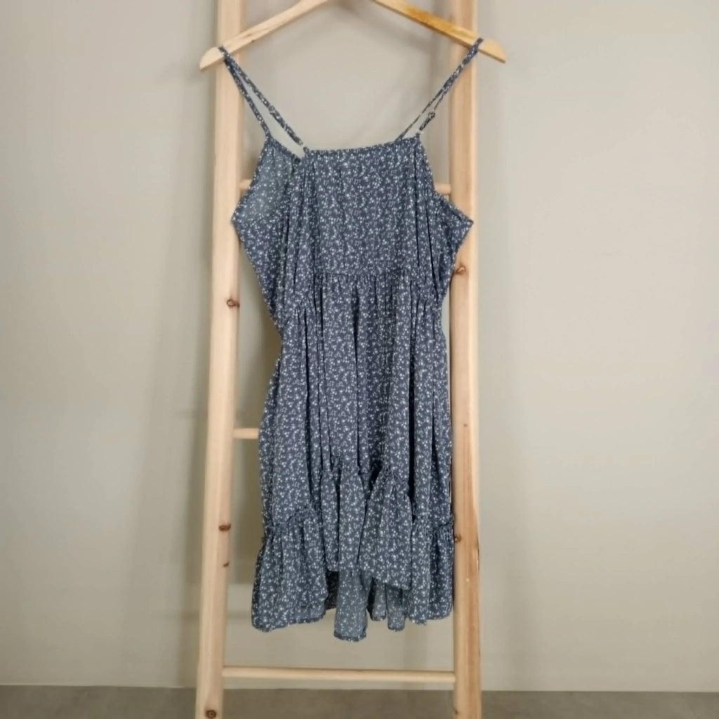 Blue Floral Dress - Minx & Moss