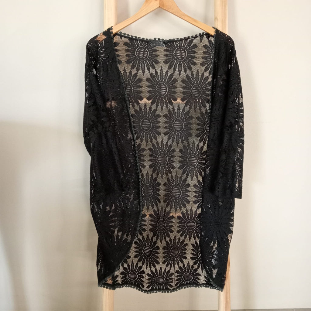 Black Lace Kimono - Unbranded