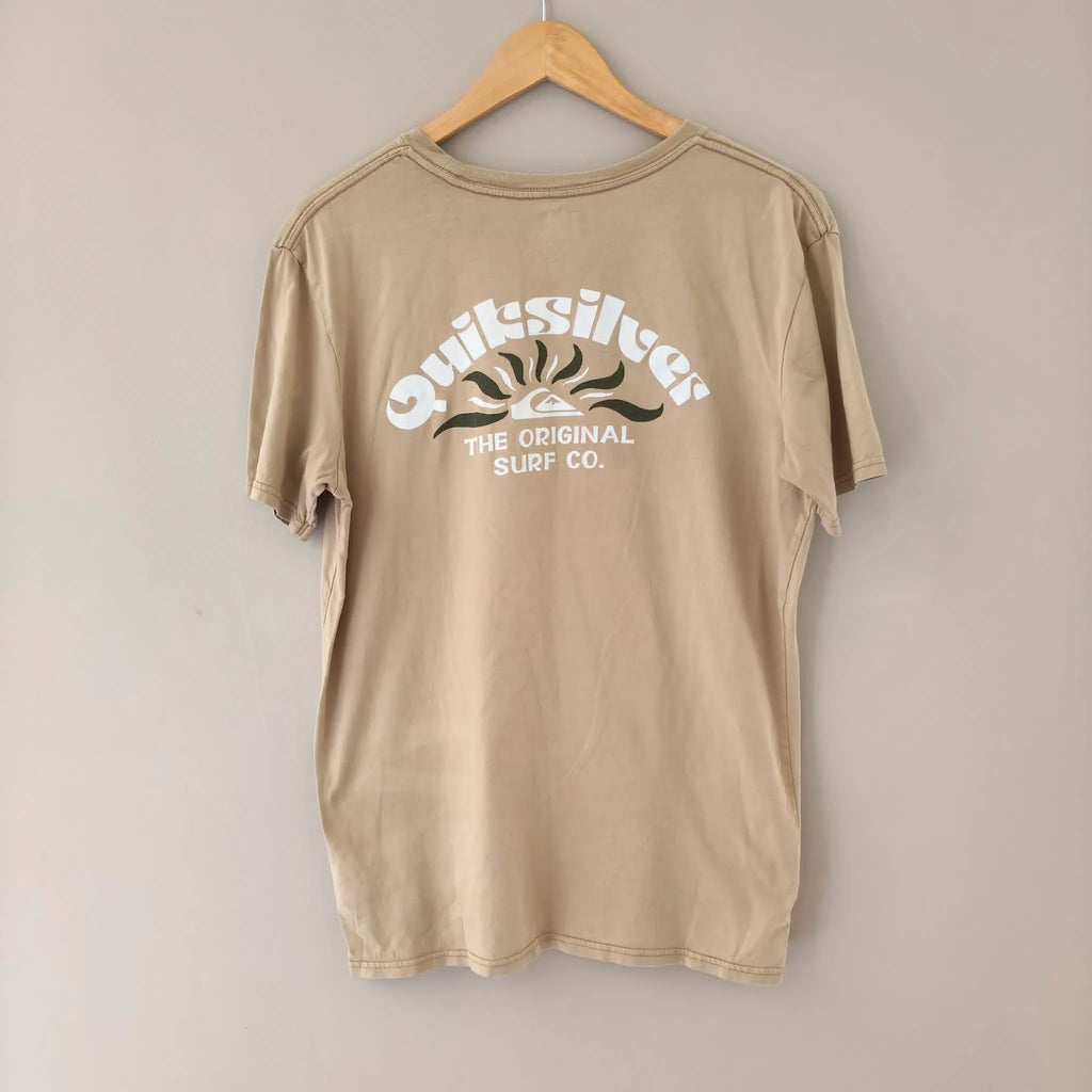 Beige Motif T-Shirt - Quicksilver
