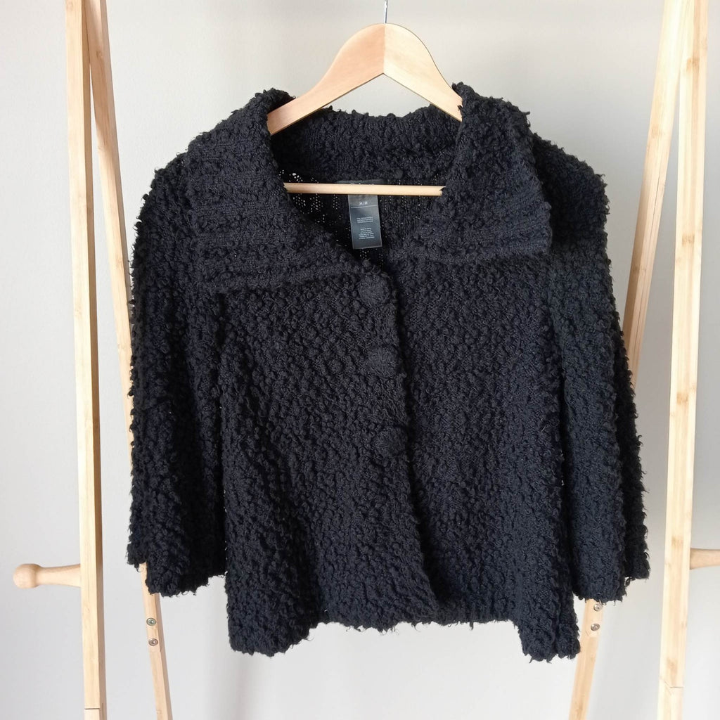Black Fluffy Cardigan - Style & Co