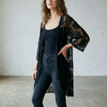 Black Lace Kimono - Unbranded